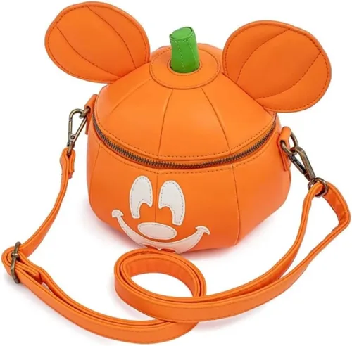 Vista 5 de Loungefly Disney Mickey Mouse Mick-O-Lantern - Bolso cruzado de Halloween, Naranja