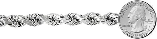 Vista 3 de Savlano Collar de plata de ley 925 de 0.354 in con cuerda italiana hueca de corte de diamante, para hombres y mujeres, viene con caja de regalo