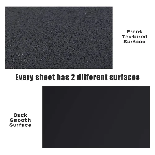 Vista 2 de Zuvas - 6 hojas de plástico ABS negro de 12" x 16" x 1 mm, flexible que las hojas de plexiglás, moldeables que las láminas acrílicas, materiales DIY