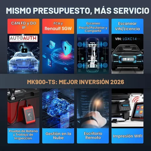 Vista 7 de Autel - MK808 Herramienta de diagnóstico automotriz