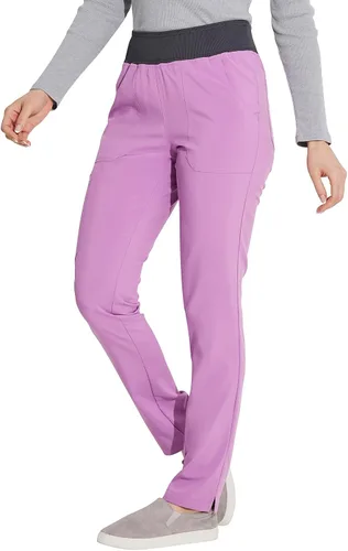Vista 5 de Dickies EDS Essentials DK090 - Pantalón médico para mujer, tiro medio, pierna cónica, sin botones, DK090