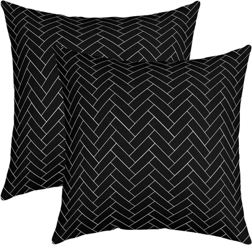 Vista 18 de Juego de 2 fundas de almohada de panal de abeja de 16 x 16 pulgadas, fundas de cojín geométricas hexagonales, fundas de almohada de colmena