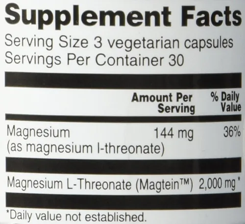 Vista 3 de Vitacost Magtein Magnesio L-Treonato- 2010 mg - 90 Cápsulas Vegetarianas