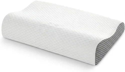 Vista 4 de Almohada cervical ergonómica de espuma viscoelástica de contorno, almohada ortopédica de apoyo para el cuello para aliviar el dolor de cuello, funda