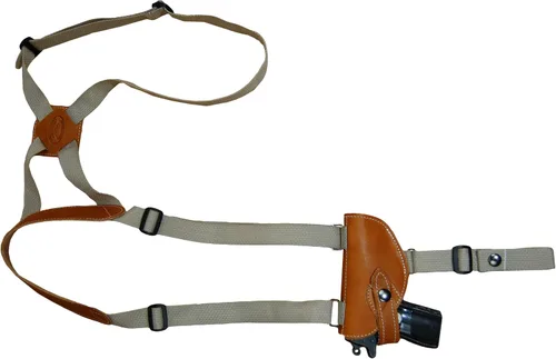 Vista 2 de Barsony - Funda de hombro de cuero marrón para mini-bolsillo 22 25 .380 pistolas
