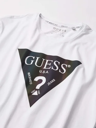 Vista 5 de GUESS Camiseta de manga corta con cuello redondo para hombre
