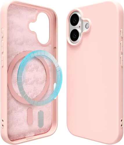 Vista 190 de oakxco Funda de silicona para iPhone 12 Pro Max, magnética, compatible con carga inalámbrica Magsafe, cubierta protectora de goma suave y delgada