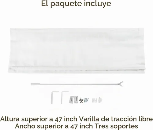 Vista 6 de TWOPAGES Persianas romanas de lino personalizadas sin cordón para ventanas 1908-0 Blancanieves
