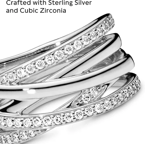Vista 4 de PANDORA Jewelry Entwined Cubic Zirconia Ring