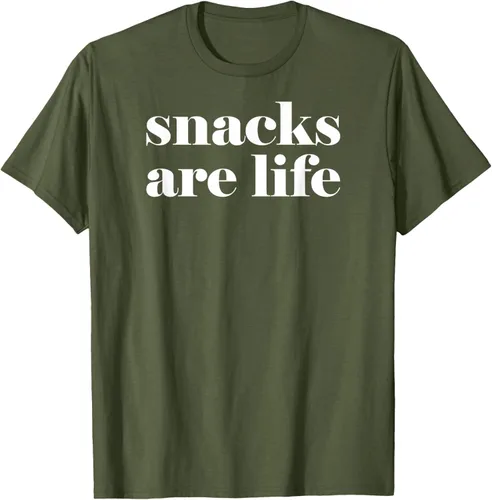 Vista 32 de Snacks Are Life - Camiseta divertida para amantes de los aperitivos, Negro