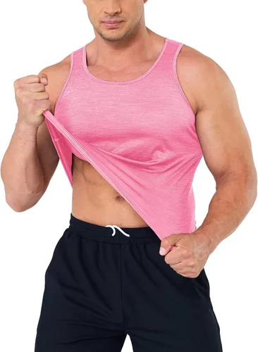 Vista 3 de MAGCOMSEN Camisetas sin mangas para hombre, de secado rápido, para entrenamiento, gimnasio, musculación, camiseta atlética para culturismo