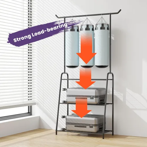 Vista 5 de Soporte de metal para plantas para interiores y exteriores, estante esquinero de 3 niveles de alto, escalera de flores colgante para sala de estar