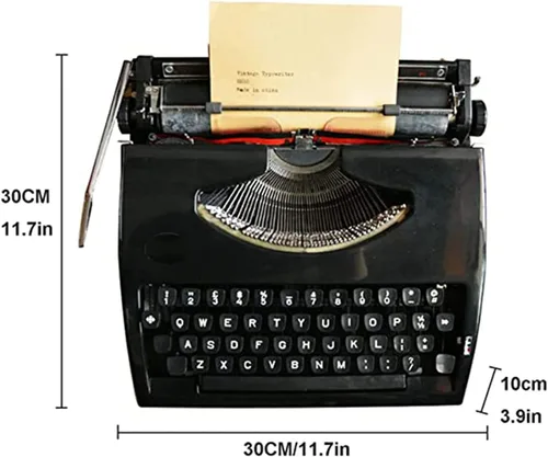 Vista 7 de NOGRAX Machinery - Máquina de escribir inglesa a la antigua, portátil y fácil de usar, juego de cintas rojas y negras, ideal para letras, escritura
