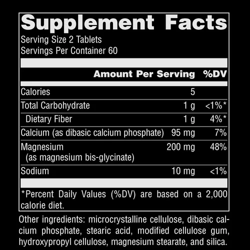 Vista 2 de Genexis Glicinato de magnesio 200 mg – Suplemento de magnesio de alta absorción – Apoya la salud del corazón, los huesos y los músculos, promueve