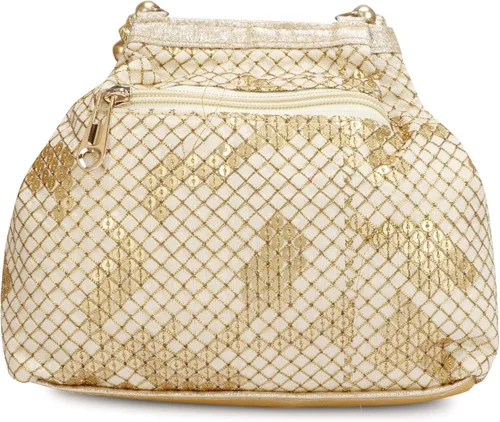 Vista 4 de Bolso Potli de seda bordado de diseño étnico indio con perlas de Batwa