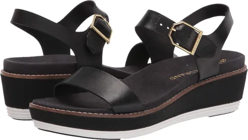 Vista 7 de Cole Haan ORIGINALGRAND Sandalias planas para mujer, color negro y cuña de nailon