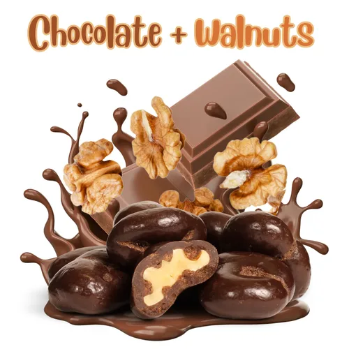 Vista 3 de It's Delish, bolsa a granel de 2 libras con cobertura de chocolate negro Nueces de chocolate y nueces a granel, chocolates, nueces dulces