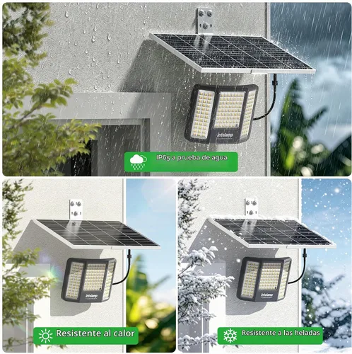 Vista 5 de intelamp Solar Flood Lights Outdoor Waterproof, 20000mAh 2000LM