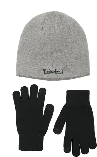 Vista 2 de Timberland Sombrero de puño para niños con guante mágico de contraste SetBeanie Hat