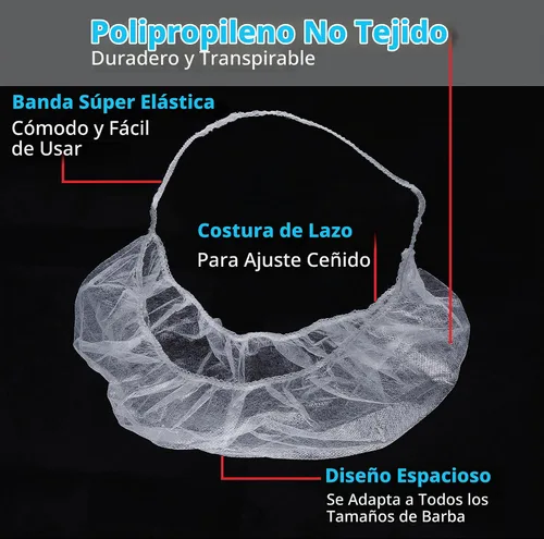 Vista 3 de ProtectX Cubiertas protectoras desechables para barba, 19 x 9, color blanco, paquete de 100