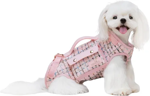 Vista 13 de Wakytu Arnés de elevación para perro, arnés VES ajustable para perro, correa ajustable para perro con bolsa pequeña para golosinas para cachorros