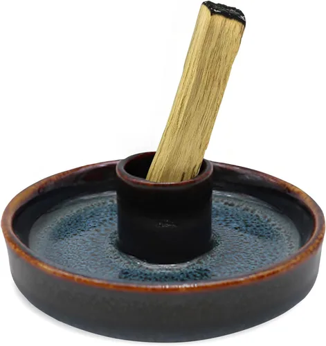 Vista 10 de Dorepine - Quemador de incienso de cerámica hecho a mano para palos, soporte para varillas de incienso para meditación, sala de yoga, decoración