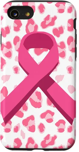 Vista 18 de Funda para iPhone 16 con cinta rosa en estampado de leopardo para concientización sobre el cáncer de mama