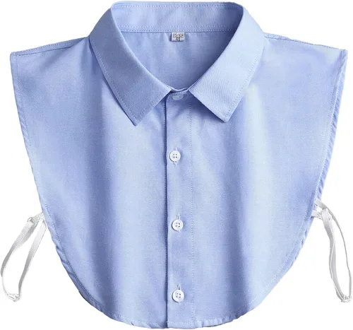 Vista 7 de Cuello Desmontable - Media Camisa Dickey de Algodón para Hombres y Mujeres, 6 Tallas (Plus), Blanco