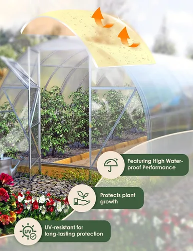 Vista 4 de 20 Mil Heavy Duty Clear PVC Tarpaulins 3 x 6 FT, Waterproof Wind-Proof Transparent Vinyl Tarp for Patio Pergola Garden Canopy Rainproof Anti-Tear