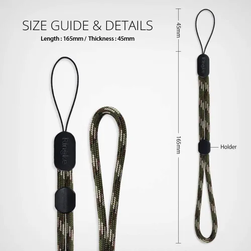 Vista 7 de Ringke Correa de muñeca de paracaídas, cordón ajustable para teléfono celular, cámara, unidad flash USB e insignia de identificación