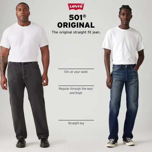 Vista 5 de Levi's Jeans 501 Original Fit para hombre (también disponibles en tallas grandes y altas)