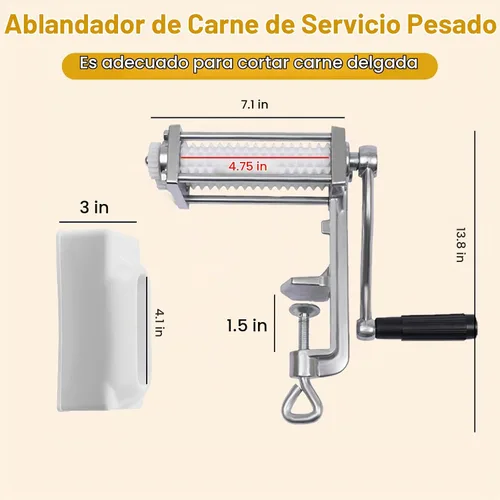 Vista 4 de Ablandador de carne manual resistente, herramienta de cocina para carne y aves de corral, herramienta de aplanado de carne, herramienta de aplanado