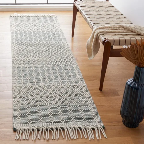 Vista 15 de SAFAVIEH Natura Collection - Alfombra decorativa de 2 x 3 pies, color marfil, con flecos de lana marroquí bohemia, hecha a mano, ideal para zonas