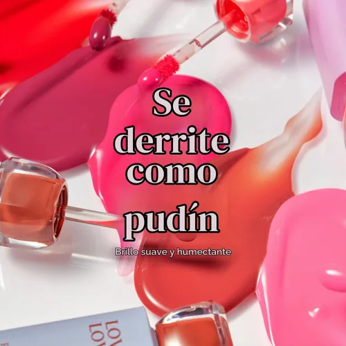 Vista 3 de LOVB LOVB Pudding Glow - Tinte de labios coreano, 0.14 onzas, 01 RED BERRY 01 Baya roja