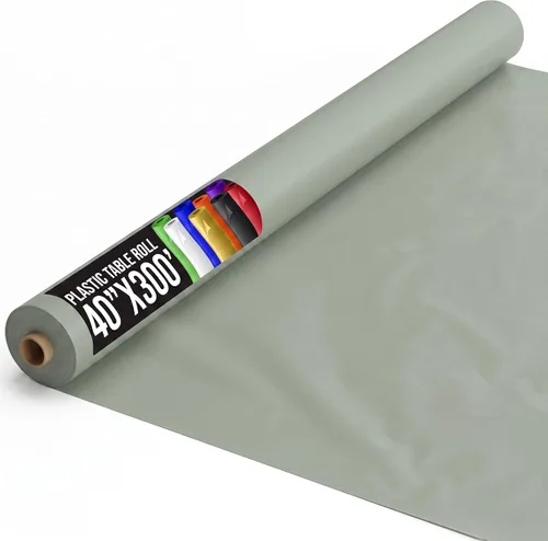 Vista 107 de Rollo de plástico para cubierta de mesa para banquetes, COMINHKPR05870, Agua (Aqua), 1