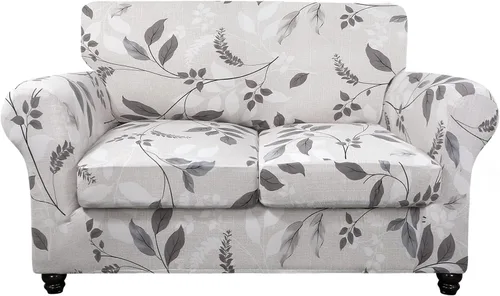 Vista 45 de SearchI Funda elástica para sofá, funda para sillón de 2 piezas con funda de cojín separada para silla, protector de muebles lavable para sala
