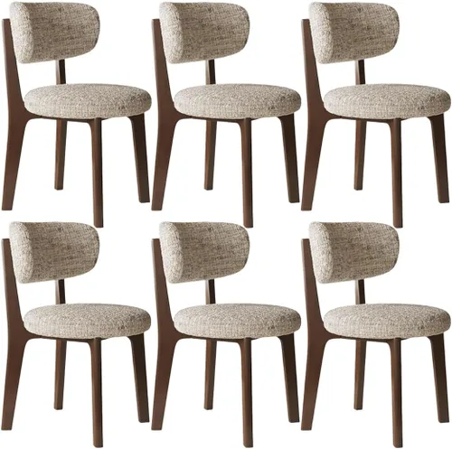 Vista 66 de YVYKFZD Solid Wood Dining Chairs, Armless Dining Room Chair Set, Upholstered Kitchen Chairs, Living Room Chair with Removable Fabric Seat Cushion