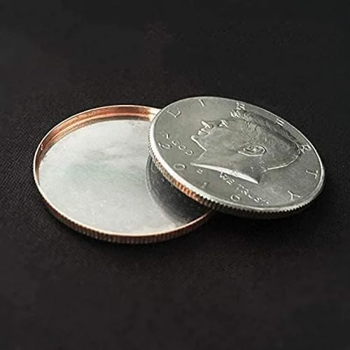 Vista 2 de SUMAG 1 pc Magnético Expandido Shell Trucos de magia (medio dólar) monedas aparecen desaparecer accesorios mágicos para magos accesorio de cerca