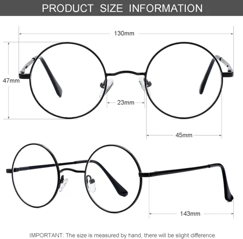 Vista 6 de Gleyemor John Lennon - Lentes de sol polarizados pequeños y redondos para hombres y mujeres, círculos hippie, lentes rojos y amarillos
