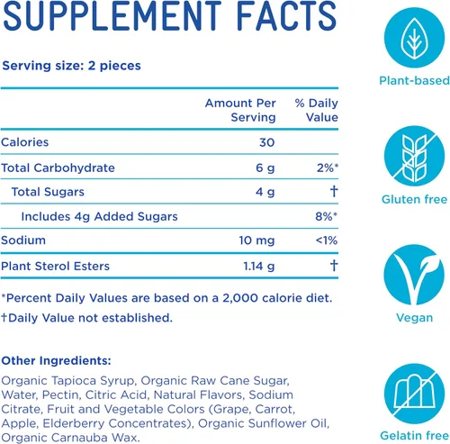 Vista 7 de Piper Biosciences Plant Sterols Suplemento gomoso de colesterol saludable (2280 mg de ésteres de esterol vegetal por día): fuerza clínica, vegana