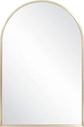 Vista 2 de Design House Maeve 596528-GLD - Espejo decorativo de pared arqueado, 30 pulgadas de alto x 20 pulgadas de largo, marco de metal moderno, para sala