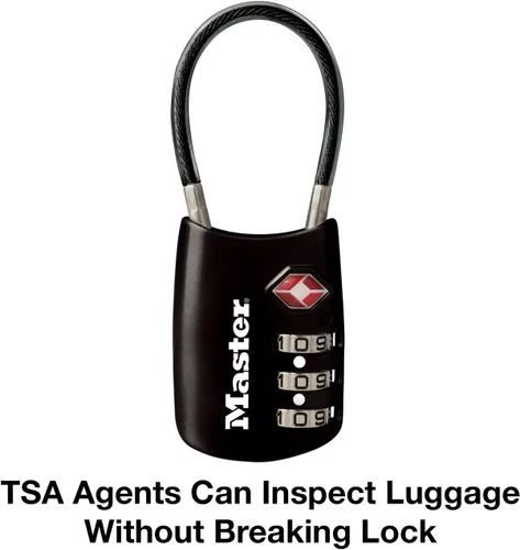 Vista 4 de Master Lock 4688D Establece tu propia combinación de candado de equipaje aprobado por la TSA 2