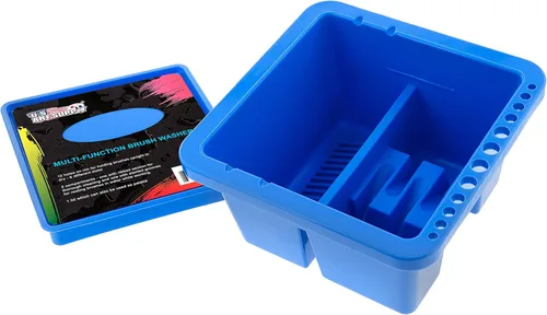 Vista 8 de U.S. Art Supply - Limpiador de pinceles de plástico de 16 agujeros