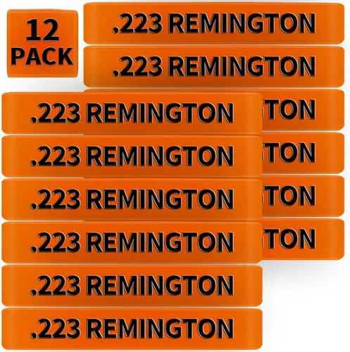 Vista 11 de Paquete de 12 bandas de marcado Miaozhun .223 Remington Magazine .223 para identificación de calibre de revista