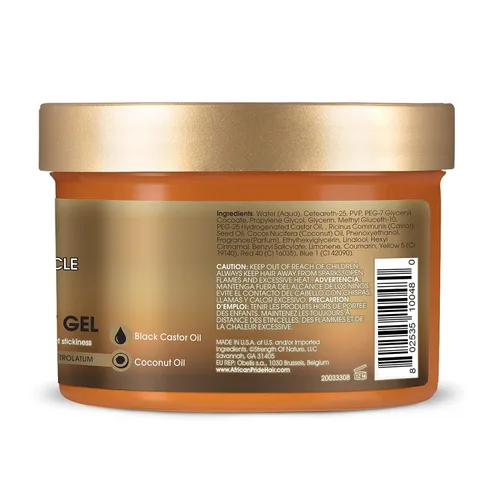 Vista 8 de African Pride Black Castor Miracle Extra Hold Braid, Loc, Twist Gel – Gel para trenzas de sujeción extrema para el cabello, control de bordes y doma