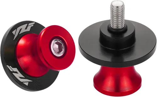 Vista 4 de 2 piezas de carretes de brazo oscilante para motocicleta para Yamaha YZF R1 R3 R6 R6S R25 R15 R125 600R de aluminio (negro)