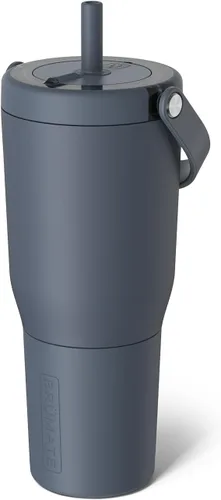 Vista 40 de BrüMate Resa - Vaso de viaje 100% a prueba de fugas de 25 onzas con asa y pajilla, popote SoftSip flexible, funda de silicona para mayor