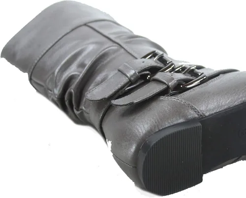 Vista 4 de Forever Sonny-54 - Botas de equitación para mujer con hebilla y puntera redonda