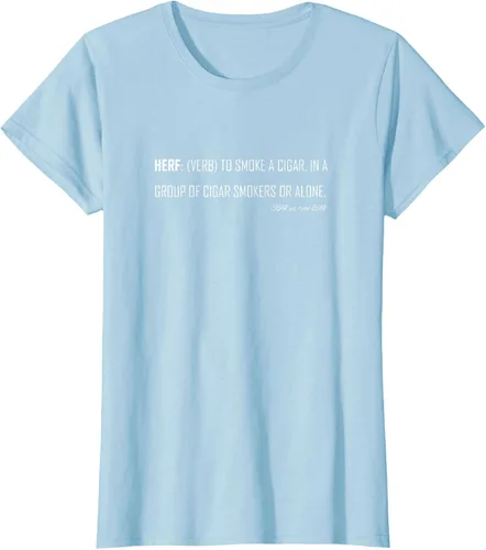 Vista 23 de Herf definition - Camiseta de manga corta, diseño con texto "Cigar Smoker Puff Verb Stogie Habano" Negro