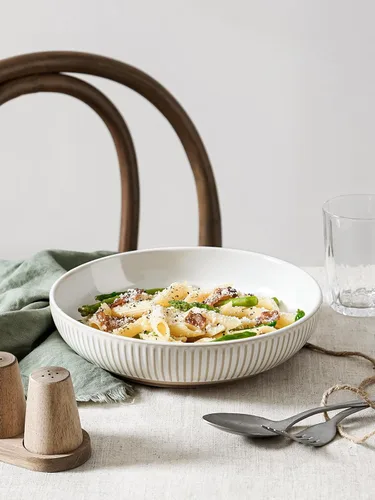 Vista 2 de LE TAUCI Tazones para pasta de 46 onzas, ensaladera grande, cuenco de cerámica en relieve de cerámica para servir frutas, fideos, cena, regalo